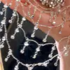 Corrente DIY Cristal Colorido Corrente de Cobre Pulseira Colar Material para Enrolar Lenços de Cabeça Estilo Antigo Roupa Acessório para Fantasia de Performance
