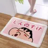Tapete com Formato Especial de Desenho Animado Crayon Shin-Chan Decoração de Sala de Estar Tapete de Chão Imitação de Caxemira Cobertor de Quarto ao Lado da Cama Tapete de Banheiro Absorvente para os Pés