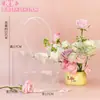 Presente transparente Bolsa de flores portátil Bolsa de presente de mão Bolo Sobremesa Quadrado Saco de embalagem de buquê de barraca Dia dos namorados