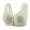 Sujetador sin aros con copa fija y hebilla frontal para madres de mediana edad y mayores, ropa interior para mujer de talla grande, sujetador fino tipo chaleco sin aros