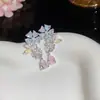 Brincos de pétalas em pintura a óleo degradê estilo férias na praia, frescos e doces, luxo leve, nicho, brincos de alta qualidade
