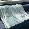 Estilo Coreano Fresca y Sencilla Todas las Estaciones Doble Cara Leche Polar Manta de Aire Acondicionado Suave Leche Dibujos Animados Amigable con la Piel Manta para Sofá Manta Casual
