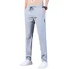 Pantalones Casuales Delgados Cómodos y Frescos de Verano para Hombre Simples Sueltos Rectos Deportivos de Trabajo para Obra
