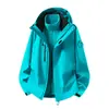 Chaqueta Tres en Uno para Exteriores Estilo Luotuo para Mujeres y Hombres, Cortavientos e Impermeable, Deportiva Casual, de Montañismo, Softshell