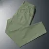 Calça casual masculina de comércio exterior transfronteiriço, calça comprida outono-verão, leve, versátil, esportiva, moderna, cropped, modelagem solta, calça reta slim