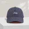 Gorra de béisbol con logo a cuadros bordado estilo coreano para hombre y mujer, gorra casual de primavera y verano, nueva, suave, visera de pico, fresca y elegante