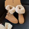 Botas de Nieve Grises para Mujer, Botas Largas de Invierno con Suela Gruesa que Aumentan la Altura con Piel Integrada, Adecuadas para Temperaturas Tan Bajas como -40 Grados en el Noreste de China