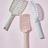 Peine de Costillas de Celebridad de Internet para Mujeres con Cráneo Alto y Peine de Estilismo de Cabello Esponjoso para Cabello Largo Masaje Recorte Cabello Rizado Peine Grande Curvo para el Cabello