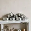 Caja de Aluminio Plateada Caja Dispensadora de Ungüento Crema de Nieve Cosméticos Almacenamiento Sellado de Metal Caja Redonda Pequeña