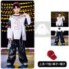 Ropa de Moda Infantil Hip-Hop Ropa de Calle Frita hiphop Niños y Niñas Ropa de Actuación de Año Nuevo Tambor Infantil Ropa de Moda Holgada Hip-Hop