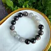 Huiya Joias Pulseira de Cristal Natural Multi-Tesouro Cristal Torre Amarela Olho de Tigre Amarelo Pedra Olho de Tigre Pulseira Donut Atacado