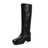 Botas curtas de moda estilo britânico 7cm 2026 outono e inverno novas bico quadrado salto grosso over-the-knee botas de salto alto para mulheres