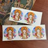 Gran Venta Tanka Tibetano Nepalí Puro Pintado a Mano del Bodhisattva Mahasthamaprapta Núcleo de Tarjeta de 3.5