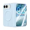Adequado para Capa de Celular iPhone Duo, Apple 18 Dobrável Sucção Magnética Couro Liso Capa Protetora Frontal e Traseira com Película Integrada, Transfronteiriço