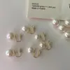 Pendientes de Clip de Perla Dulces y Brillantes Estilo Coreano, Simples y Elegantes, Pequeños y Versátiles, Adecuados para el Viaje Diario, Pendientes para Mujer
