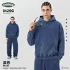 Moletom com Capuz Ckx Marca da Moda Algodão Puro 420g Peso Pesado Tingido com Cera Vintage Casual Esportivo Estilo Americano para Homens
