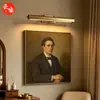 Lámpara de pared retro americana ajustable de cobre macizo para espejo, lámpara minimalista postmoderna para marco de fotos, aplique de pared, luminaria para tocador de baño