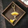 Pingente de Brocado Dinastia Song Feito à Mão em Formato de Leque com Tassel de Pérolas, Acessório Perfeito para Hanfu e Cheongsam