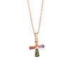 Joyería Cassie para hombres y mujeres, collar de cruz pequeño colgante dorado de color, fábrica de origen, una generación de cabello