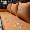 Cojines para Sofá de Secuoya, Estilo Chino, Nuevo Estilo Chino, Juego de Cinco Piezas de Cojines para Cama Luohan, Cojines de Sofá de Madera Maciza de Alta Gama
