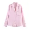 Comercio Exterior 2026 Primavera Nuevo Estilo Europeo y Americano Moda Femenina Casual Holgado Camisa y Pantalones Decorados con Bolsillos 4344045