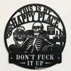 Nuevo Cartel de Hierro Estilo Calavera Divertido Transfronterizo para Decoración de Cueva de Hombre para Área de Ocio de Hombres