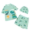 Nuevo Traje de Baño Infantil Conjunto de Tres Piezas para Niños Tiburón Dinosaurio Traje de Baño para Bebés y Niños de Todas las Tallas