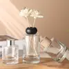 Frasco Cilíndrico Transparente para Aromaterapia, Frasco Difusor de Varetas Sem Chama, 100ml, Garrafa de Vidro para Fragrância de Decoração de Hotel e Casa