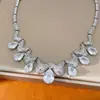 Collar con Cierre de Zirconia Estilo Palacio Gota de Agua, Cadena para Clavícula de Nicho de Lujo Ligero, Accesorio de Moda Exquisito y Elegante al por Mayor