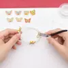 Goteo de aceite oro antiguo oro mate mariposa cuentas espaciadoras pasantes estilo chino kit de materiales para accesorios de joyería hecha a mano DIY