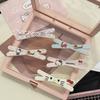 Clip Lateral Acrílico de Dibujos Animados de Gatito Horquilla para el Cabello de Cuadros de Gato Corazón de Niña Cereza Chica Dulce Accesorios para el Cabello Horquilla