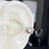 Brincos Stud Gatinho Fofo Cheios de Diamante Laço Rosa Osso da Orelha Parafuso Médico