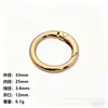 Anillo de resorte metálico, llavero de anillo abierto, hebilla redonda de aleación de zinc, hebilla de resorte, llavero, accesorios para bolsos, Yitu