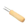 Tenedor de Maíz de Tres Púas Tenedor para Barbacoa Aguja para Asar Maíz Brocheta para Barbacoa Acero Inoxidable Palo de Moxa Moxibustión Extensor de Palo de Moxa