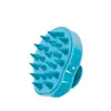 Escova de Shampoo Refrescante para Massagem de Meridianos Personalizada, Pente de Massagem para Couro Cabeludo de Borracha Macia com Dentes Curtos, Dupla Utilização para Molhado e Seco, Coçador de Cabeça com Dentes Macios