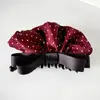 Presilha Banana para Rabo de Cavalo Super Fada com Estampa de Bolinhas, Acessório de Cabelo Completo para a Parte de Trás da Cabeça, Grampo de Cabelo com Fita, Estilo Fashion de Verão