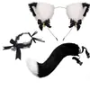 Diadema con Orejas de Gato y Cascabeles Set de Pulsera y Collar Set de Cola de Gato Accesorios para Diadema Accesorios para Fiesta de Halloween