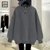 Moletom Soltinho de Manga Longa para Mulheres no Outono e Inverno, Versátil, Rejuvenescedor, Modelador e que Cobre a Carne