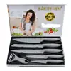 Set de cuchillos de chef en stock con mangos de acero inoxidable, Set de regalo multifuncional, Cuchillo para pan, Set de seis piezas