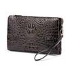 Cartera de Piel Genuina de Cocodrilo para Hombre, para Llevar en la Mano, de Gran Capacidad, Casual, Portátil, Tipo Clutch, Bolso de Mano de Moda para Negocios para Hombre