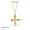 Europa y Estados Unidos acero inoxidable transfronterizo oro de 18 quilates sólido etiqueta pequeña incrustada colgante de circón cadena de clavícula simple collar apilado