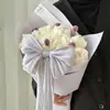 Nuevo Hilo Perlado de Pera Francesa Tela Satinada Nieve Ramo de Flores Decoración de Moño DIY Atmósfera Hilo de Serpentina de Seda