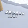 Brincos Redondos de Zircônia em Prata 925 Esterlina para Mulheres Nova Moda Simples Ins Versátil Piercings de Orelha Joias de Orelha Elegantes Personalizadas