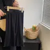 Pantalones Casuales de Primavera y Otoño para Niñas, Marca de Moda Infantil Elegante, Pantalones de Campana Rayados Elásticos con Volantes Estilo Coreano