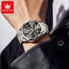 Star Zhang Zhilin patrocinios Reloj de la marca Oli nuevo cristal de diamante correa de acero reloj mecánico para hombre reloj de hombre