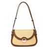 Nuevo bolso pequeño tejido de alta gama con contraste de colores, estilo occidental, informal, popular, combinable con todo, para mujer.
