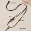 Cordón de collar tejido para mujer, cordón para colgar colgante de Buda de jade Hetian, cordón de cuero, cordón para colgante de clavícula de sándalo, cordón tejido a mano al por mayor