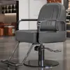 Sillón de Peluquería Plegable para Cortar y Peinar Cabello, Giratorio, Ajustable en Altura, Sillón de Acero Inoxidable para Salones de Permanentes, Tintes y Peluquería