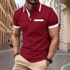 Ins europeo y americano transfronterizo 2026 AliExpress Amazon color liso para hombre con botones polo deportivo dropshipping