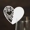 Tarjetas de Lugar con Forma de Corazón Rosa para Boda, Tarjetas Huecas para Copas de Vino, Tarjetas de Asiento para Banquetes de Fiesta de Cumpleaños, Tarjetas de Decoración de Bendición